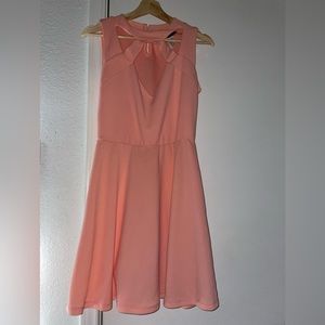 pink cut out dress